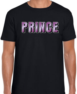 Bellatio Decorations Prince fun tekst t-shirt zwart heren 2XL