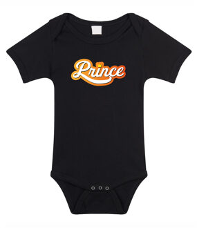 Bellatio Decorations Prince Koningsdag romper zwart voor babys