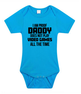 Bellatio Decorations Proof daddy does not only play games cadeau baby rompertje blauw jongens