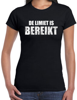 Bellatio Decorations Protest shirt De limiet is bereikt t-shirt zwart dames