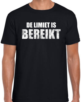 Bellatio Decorations Protest shirt De limiet is bereikt t-shirt zwart heren 2XL