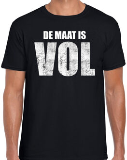 Bellatio Decorations Protest shirt De maat is vol t-shirt zwart heren 2XL