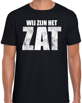 Bellatio Decorations Protest shirt Wij zijn het zat t-shirt zwart heren