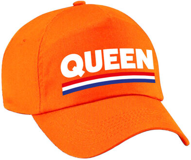 Bellatio Decorations Queen pet / cap oranje - Koningsdag/ EK/ WK - Holland - Verkleedhoofddeksels