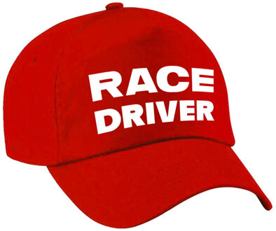 Bellatio Decorations Race driver / auto coureur verkleed pet rood voor kinderen