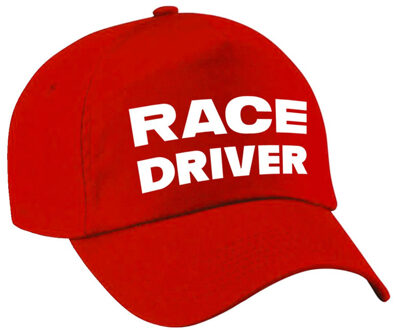 Bellatio Decorations Race driver / auto coureur verkleed pet rood voor volwassenen