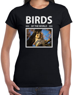 Bellatio Decorations Ransuilen t-shirt met dieren foto birds of the world zwart voor dames