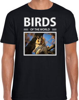 Bellatio Decorations Ransuilen t-shirt met dieren foto birds of the world zwart voor heren