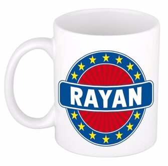 Bellatio Decorations Rayan naam koffie mok / beker 300 ml - namen mokken Multikleur