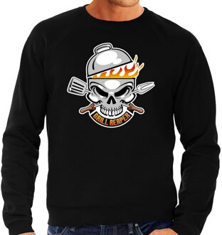 Bellatio Decorations Reaper bbq / barbecue cadeau sweater / trui zwart voor heren M