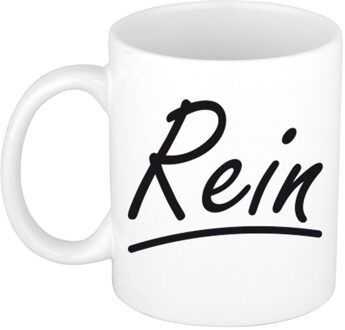 Bellatio Decorations Rein voornaam kado beker / mok sierlijke letters - gepersonaliseerde mok met naam - Naam mokken Multikleur