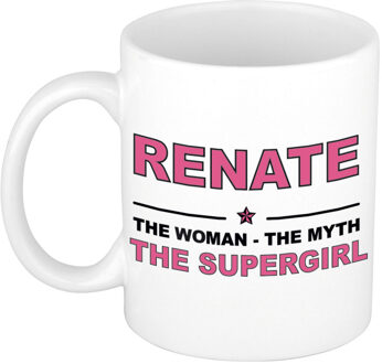 Bellatio Decorations Renate The woman, The myth the supergirl pensioen cadeau mok/beker 300 ml