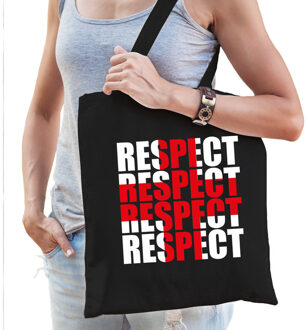 Bellatio Decorations Respect voor de zorg tas zwart voor dames