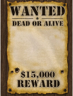 Bellatio Decorations Reward Most Wanted posters Multi