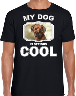 Bellatio Decorations Rhodesische pronkrug honden t-shirt my dog is serious cool zwart - heren - pronkruggen liefhebber cadeau shirt XL