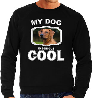 Bellatio Decorations Rhodesische pronkrug  honden trui / sweater my dog is serious cool zwart - heren - Pronkruggen liefhebber cadeau sweaters 2XL