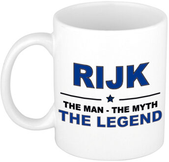 Bellatio Decorations Rijk cadeau mok - man myth legend - naam koffiemok / beker - wit en blauw - 300 ml Donkerblauw