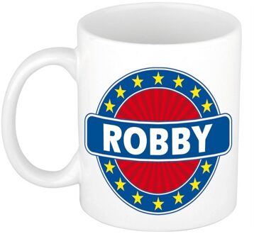 Bellatio Decorations Robby naam koffie mok / beker 300 ml - namen mokken Multikleur