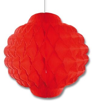 Bellatio Decorations Rode Aziatische thema decoratie lampion 30 cm - Hangdecoratie Rood