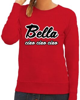 Bellatio Decorations Rode Bella Ciao sweater voor dames Rood