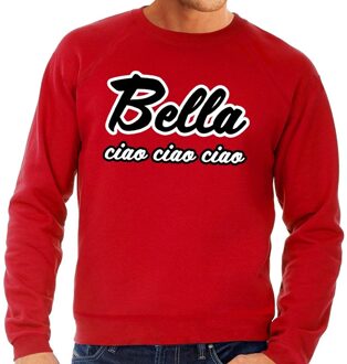 Bellatio Decorations Rode Bella Ciao sweater voor heren 2XL