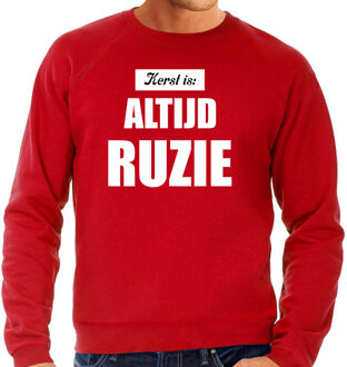 Bellatio Decorations Rode foute kersttrui / sweater Kerst is: altijd ruzie outfit heren Rood
