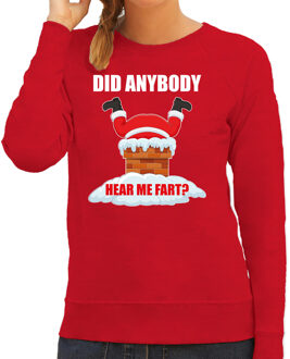 Bellatio Decorations Rode Kersttrui / Kerstkleding Did anybody hear my fart voor dames 2XL - kerst truien Rood