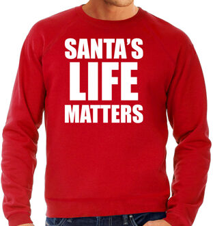 Bellatio Decorations Rode Kersttrui/ Kerstkleding Santas life matters voor heren 2XL - kerst truien Rood