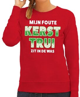 Bellatio Decorations Rode kersttrui / kerstkleding zit in de was voor dames M (38) - kerst truien Rood