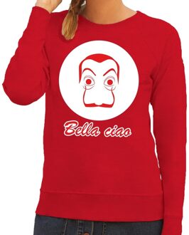 Bellatio Decorations Rode Salvador Dali sweater voor dames 2XL