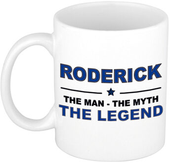 Bellatio Decorations Roderick The man, The myth the legend collega kado mokken/bekers 300 ml Donkerblauw