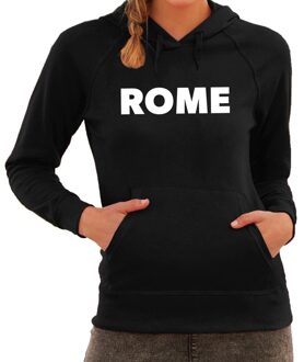 Bellatio Decorations Rome/wereldstad hoodie zwart dames 2XL