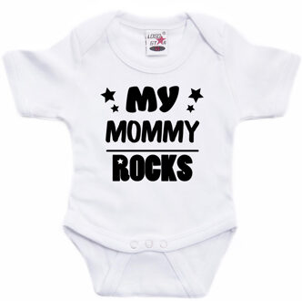 Bellatio Decorations Rompertje - my mommy rocks - wit - kraam/moederdag cadeau