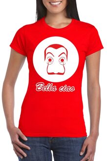 Bellatio Decorations Rood bankovervaller t-shirt voor dames XS - Feestshirts