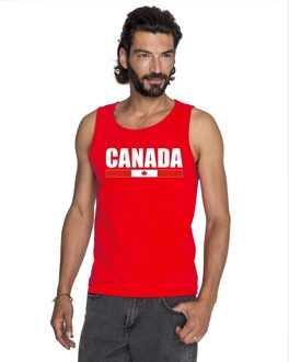 Bellatio Decorations Rood Canada supporter singlet shirt/ tanktop heren 2XL