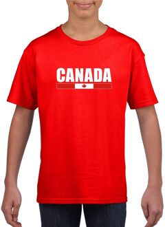 Bellatio Decorations Rood Canada supporter t-shirt voor kinderen XS (110-116)