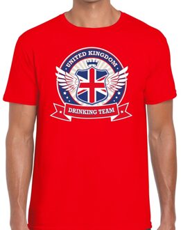 Bellatio Decorations Rood Engeland drinking team t-shirt heren 2XL