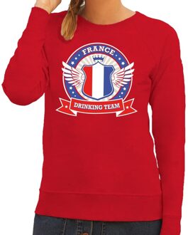 Bellatio Decorations Rood France drinking team sweater Frankrijk dames 2XL