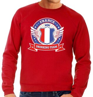 Bellatio Decorations Rood France drinking team sweater heren 2XL