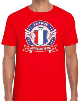 Bellatio Decorations Rood France drinking team t-shirt heren 2XL