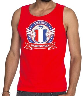 Bellatio Decorations Rood France drinking team tanktop / mouwloos shirt heren