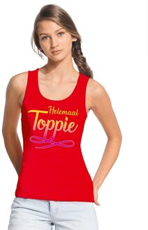 Bellatio Decorations Rood Helemaal Toppie singlet/ mouwloos shirt dames L