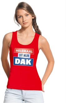 Bellatio Decorations Rood Helemaal uit mijn dak singlet/ mouwloos shirt dames M