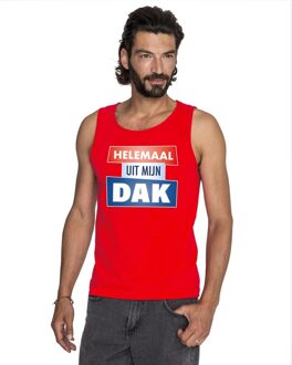 Bellatio Decorations Rood Helemaal uit mijn dak singlet/ mouwloos shirt heren 2XL