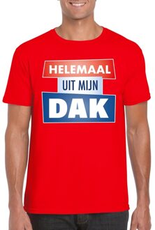 Bellatio Decorations Rood Helemaal uit mijn dak t-shirt voor heren - Party t-shirts 2XL