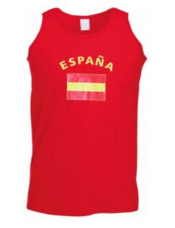 Bellatio Decorations Rood heren singlet Spanje 2XL