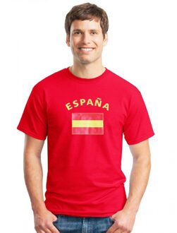 Bellatio Decorations Rood heren t-shirt spanje 2xl