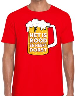 Bellatio Decorations Rood Het is rood en heeft dorst t-shirt heren 2XL