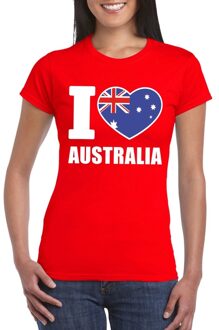 Bellatio Decorations Rood I love Australie fan shirt dames 2XL