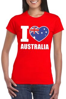 Bellatio Decorations Rood I love Australie fan shirt dames S